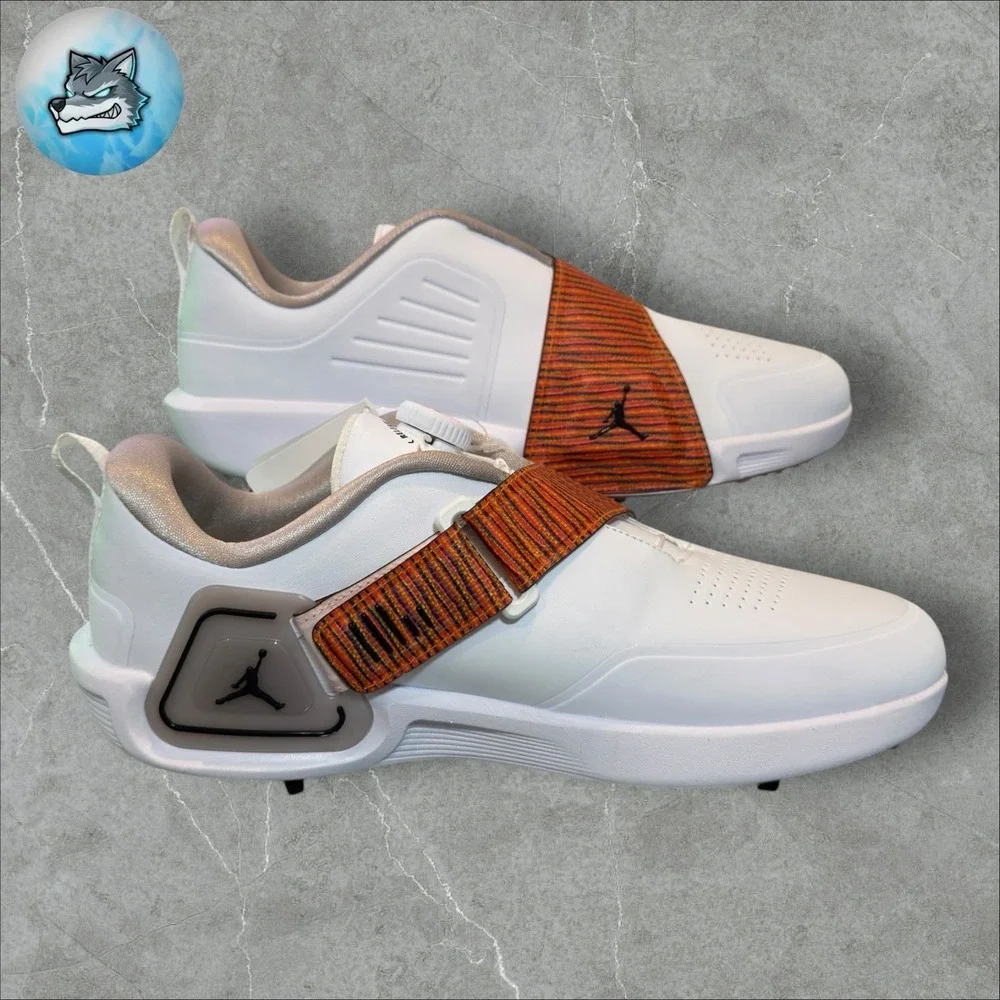 Men's Sz 9.5 Nike Air Jordan Rev Golf Shoes White Black Infrared FV6338-102 NEW